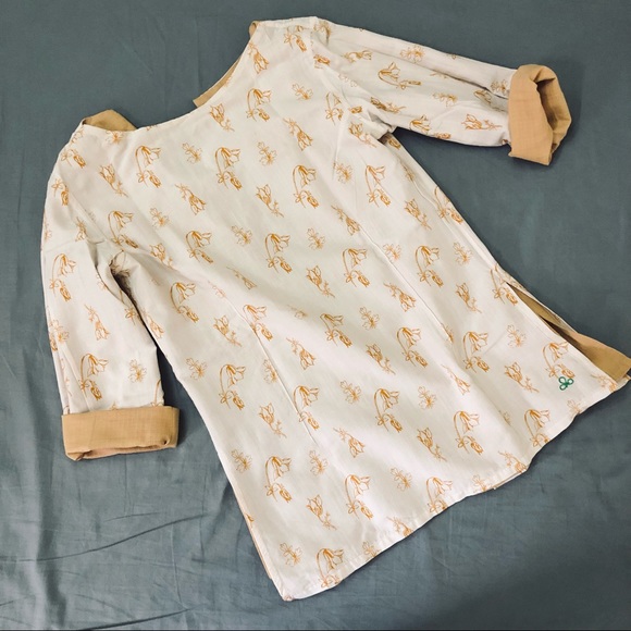 Reversible contrast cotton tunic - Picture 6 of 6